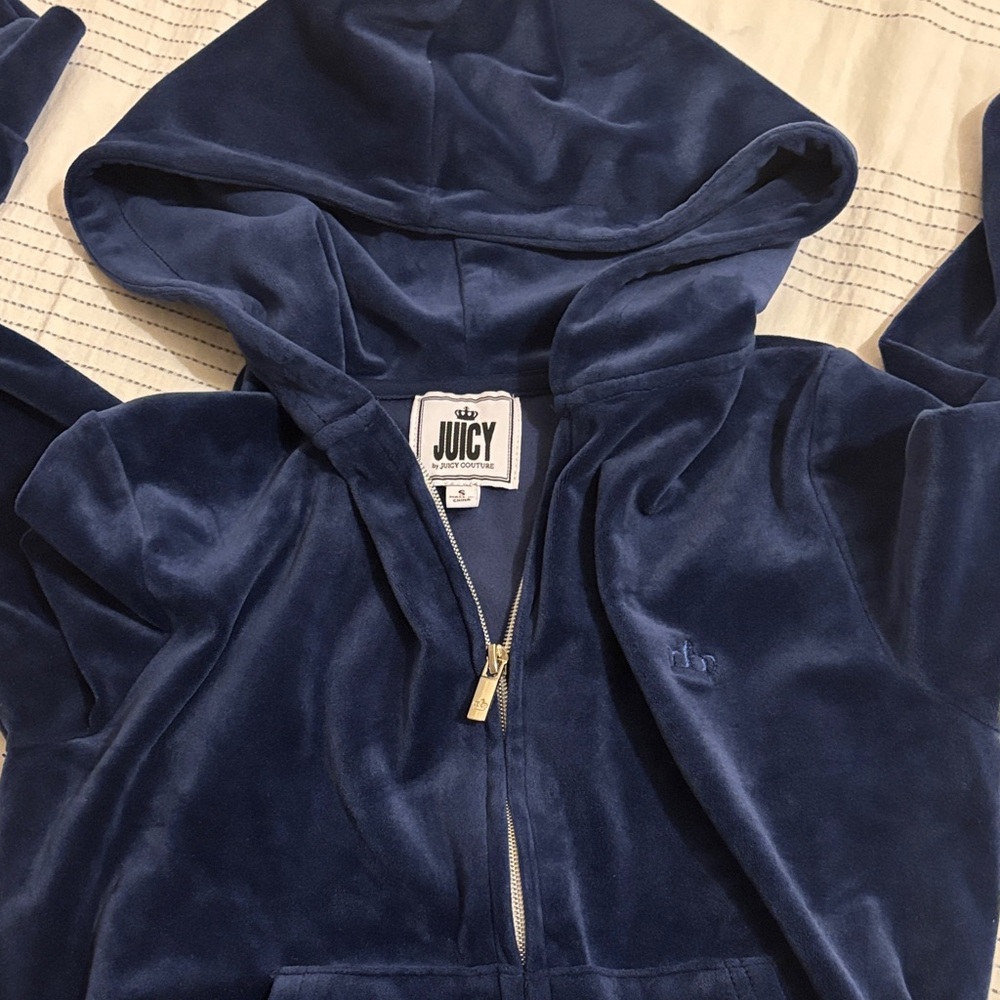 Juicy Couture Kids Navy Blue Zip-Up Jacket